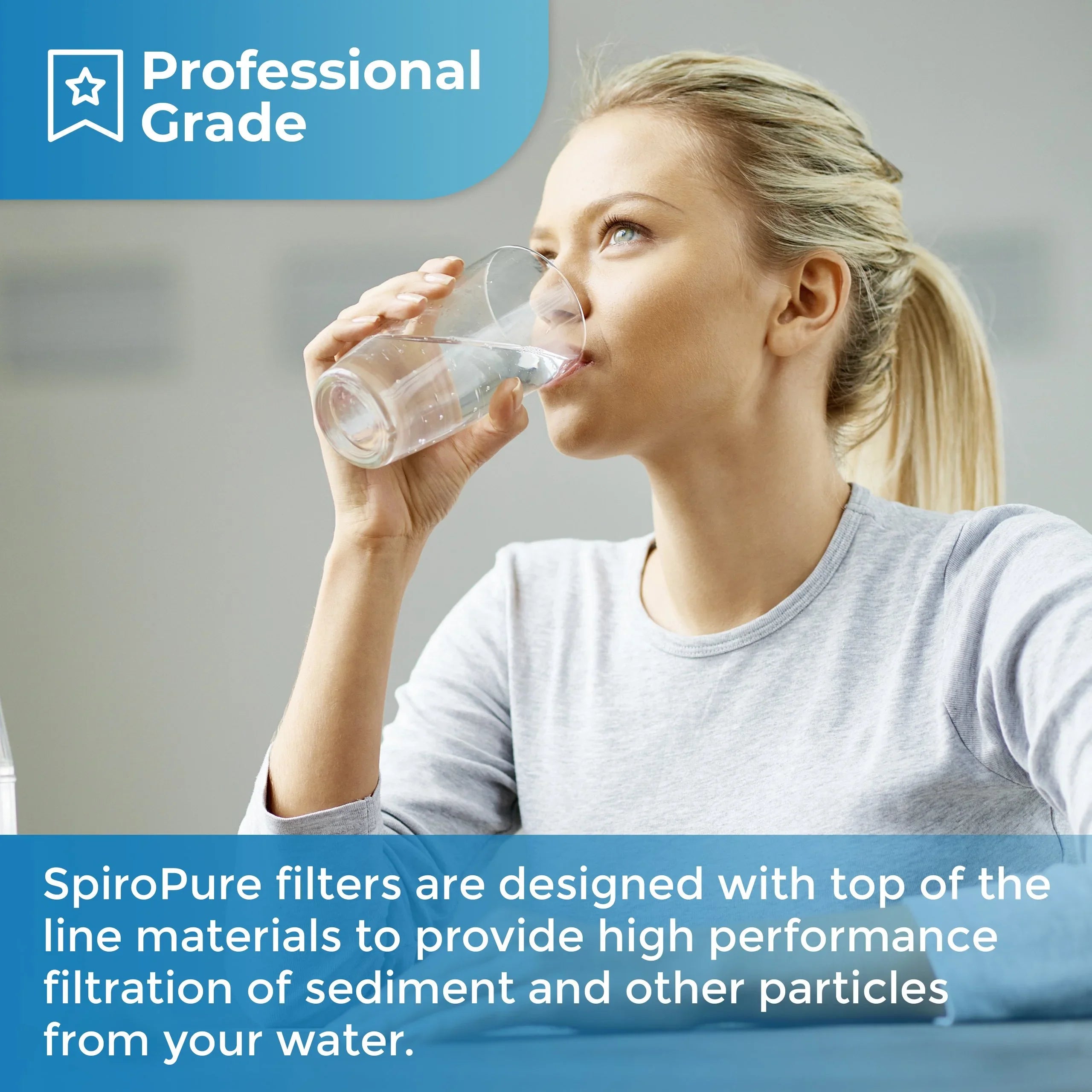 SpiroPure -CW100-20 20x2.5 100 Micron String-Wound Polypropylene Sediment Water Filter Cartridge -25-20100 (Case of 20)