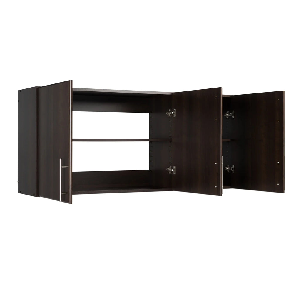 Prepac Elite Wall Cabinet, Versatile Adjustable Garage Wall Cabinet by Prepac, Tall 3-Door, 54"W x 24"H x 12"D, -5424, Espresso