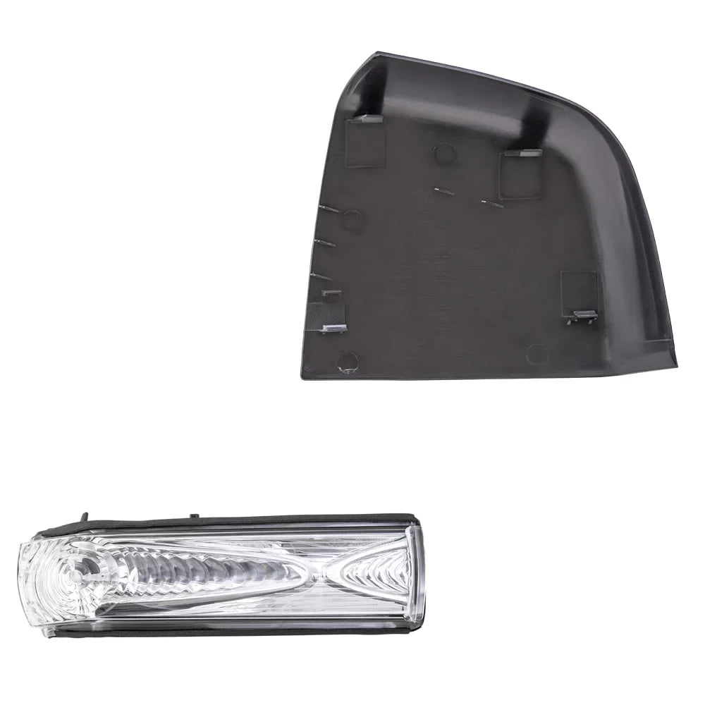 Brock Aftermarket Replacement Passenger Right Door Mirror Cover Paint To Match Gray And Turn Signal Light Set Compatible With 2015-2021  Promaster City /Tradesman
