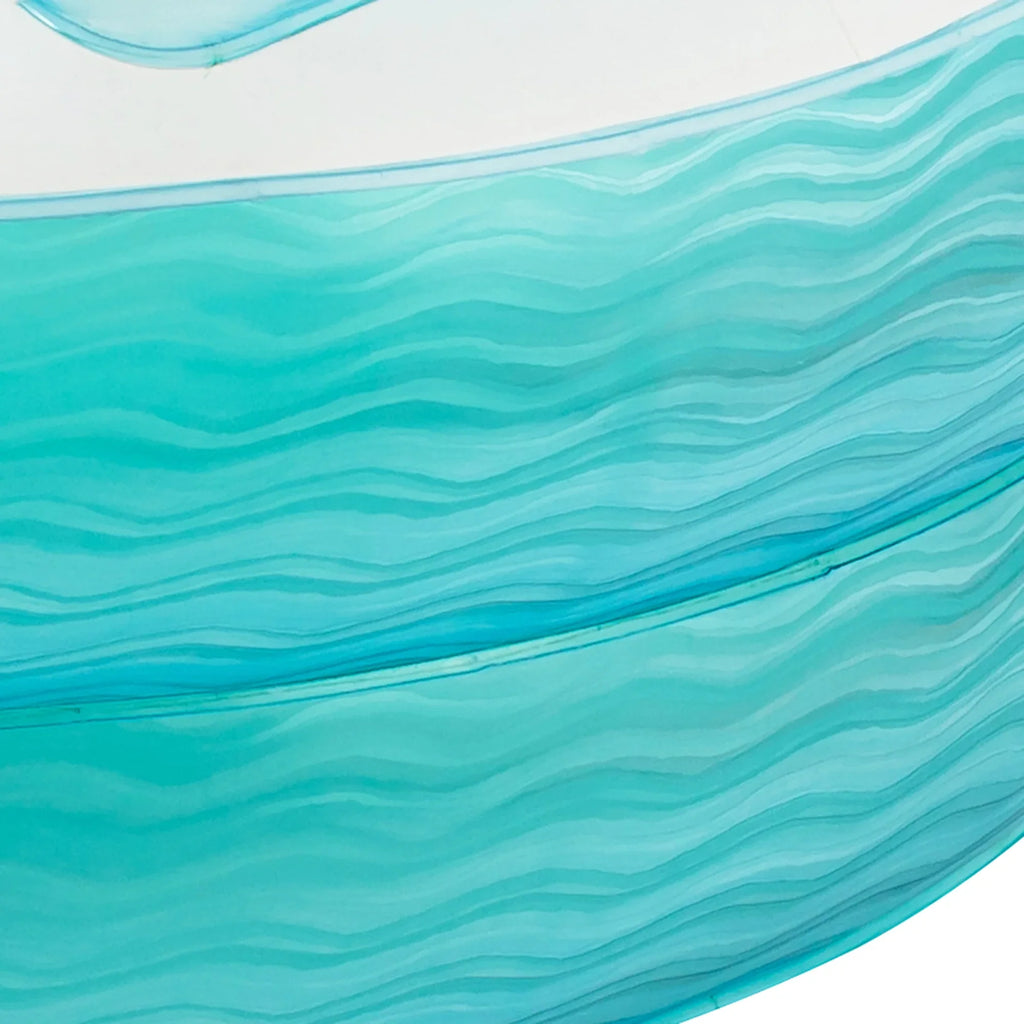 Funsicle: Shimmer Party Pool - 10ft Inflatable Lounge Pool, Teal & White, 120x110x18", Cup Holders, Comfortable Backrests, Outdoor Family Pool