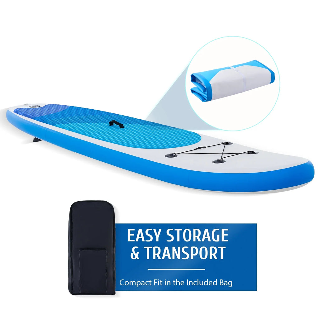 Preenex 10'6" Hybrid Inflatable Paddle Board for Adults Hybrid  Board Set w Air Pump, Blue