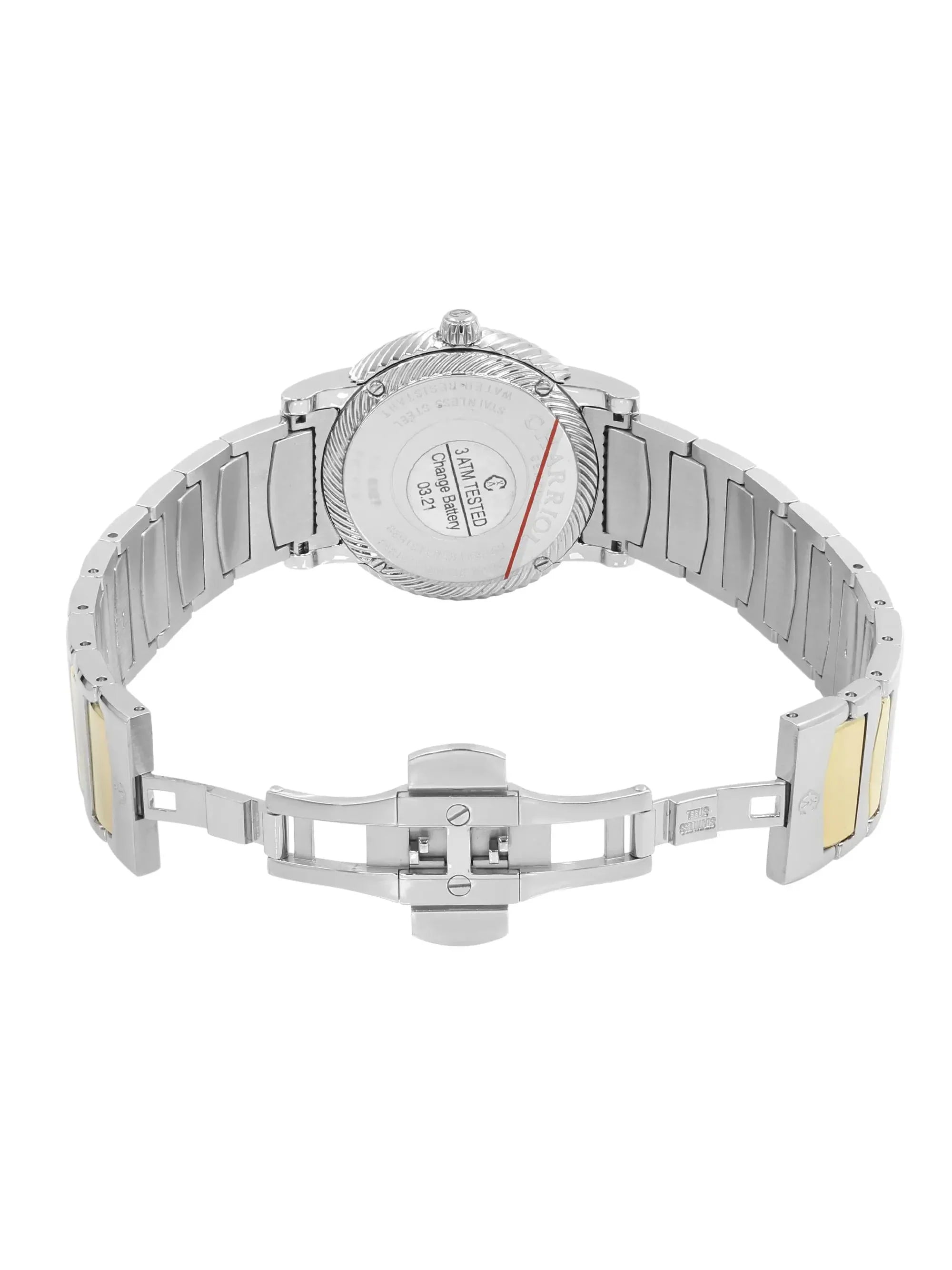 New with defects Charriol Parisii 0.40cttw Quartz Ladies Watch P33SY2D.921.001