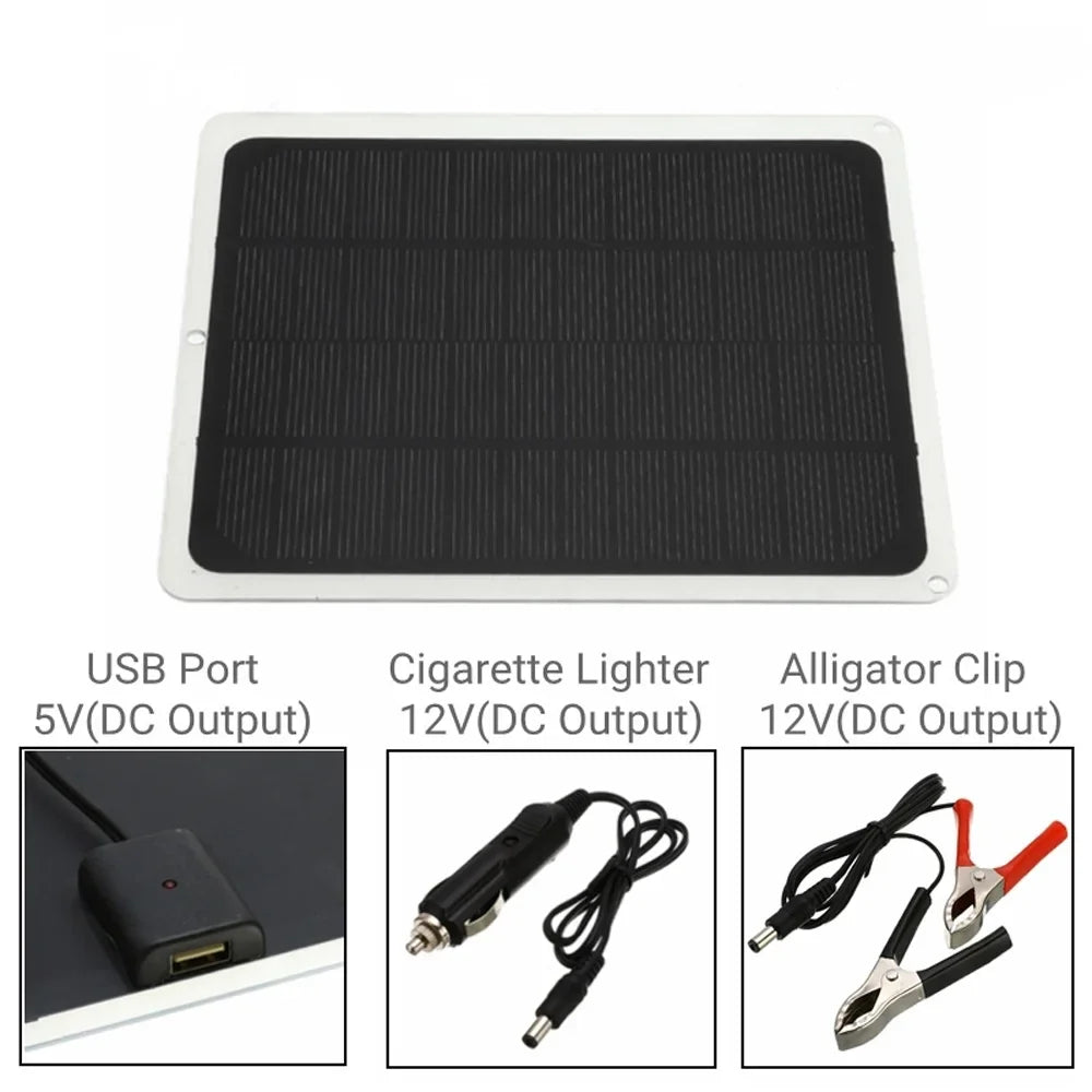 moobody 20W Removable Solar Panel, Portable Solar Power Recharger for Camping Hiking Car Light Fan