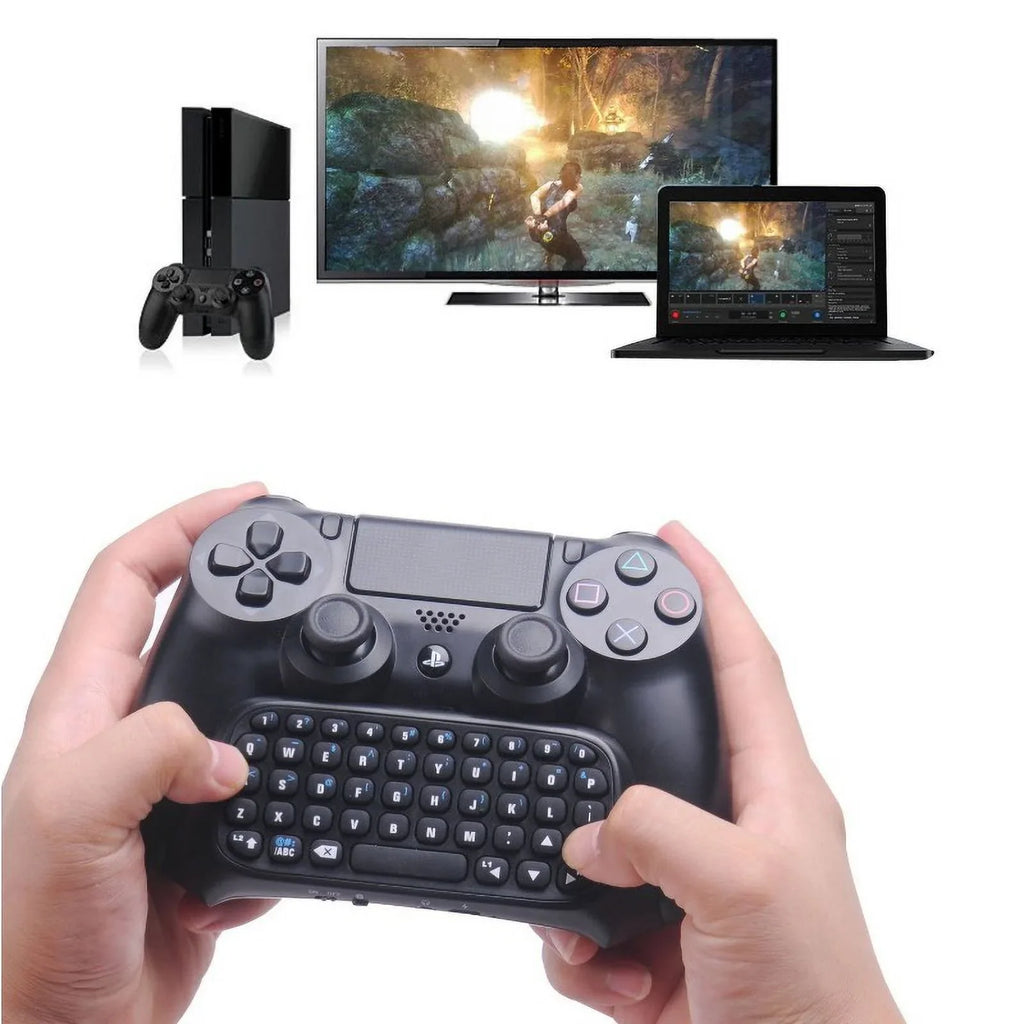 Wireless Mini Bluetooth Keyboard - Keypad Gamepad Joystick Text Messager Chatpad Adapter Compatible with Gaming Controller Black