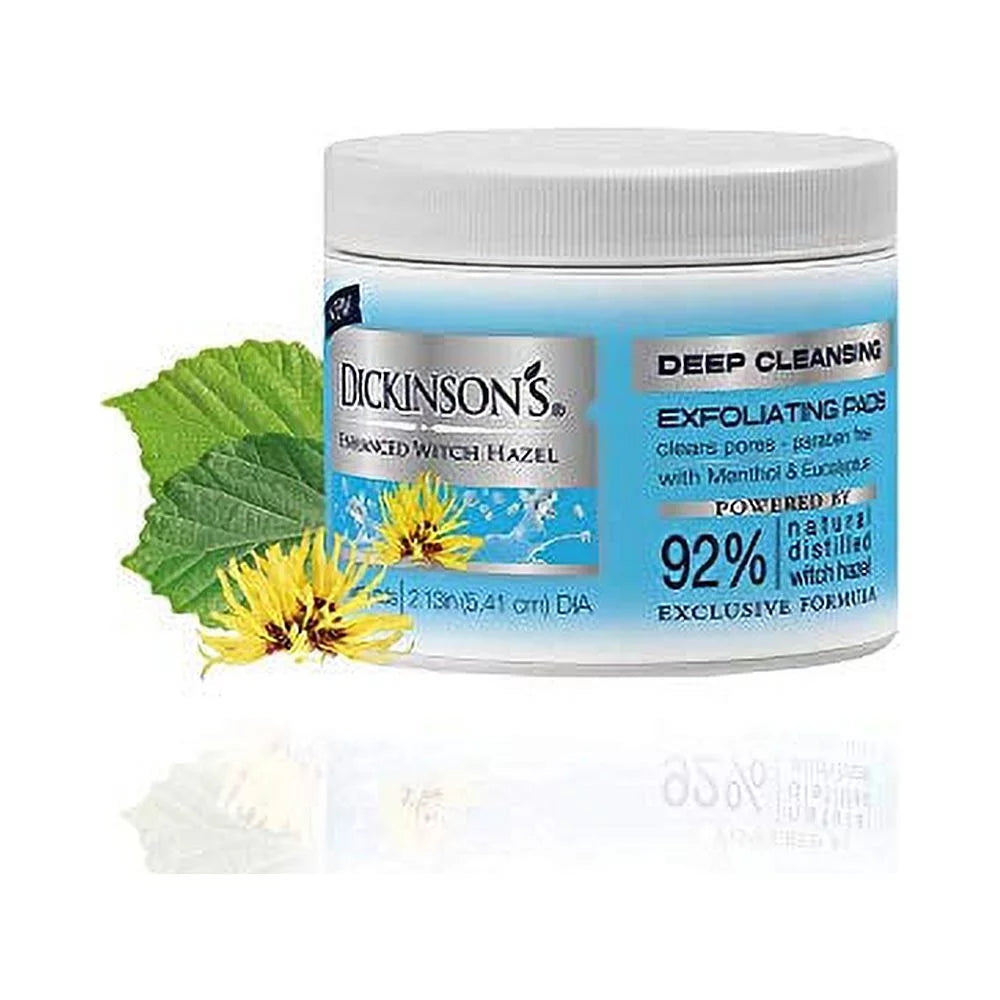 Dickinsons Witch Hazel Deep Cleansing Exfoliating Pads, 60 Ea, 2 Pack