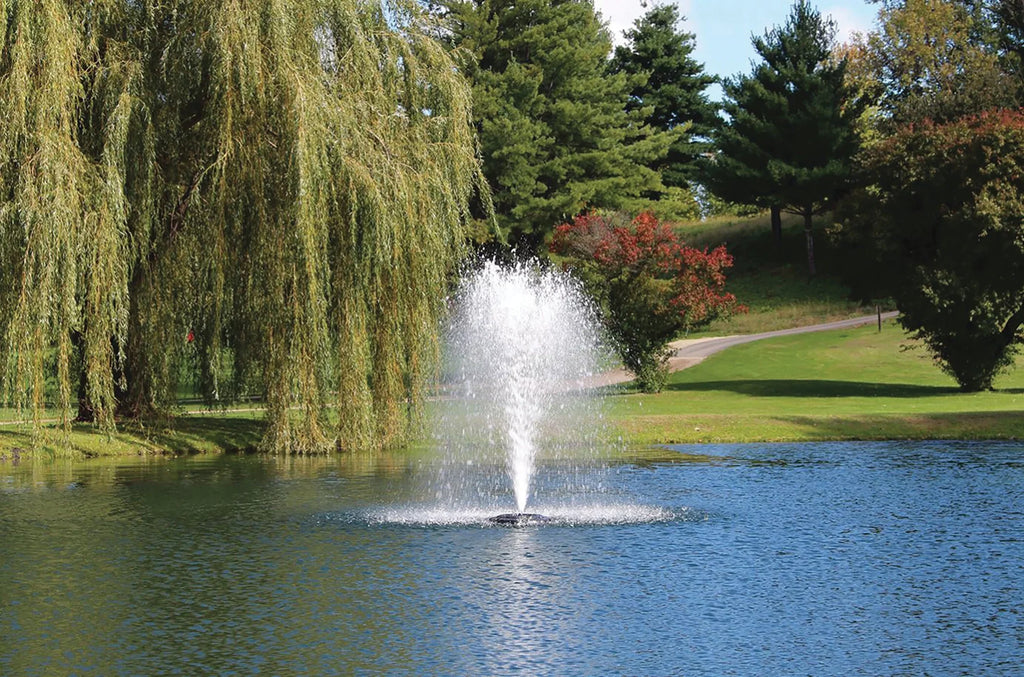1hp Decorative Fountain, 50 foot cord, 120 volt with LED3C11-050 Light Kit