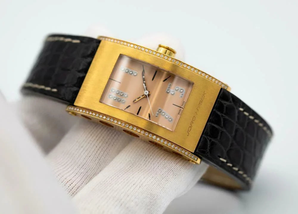 Jorg Hysek Kilada S011-0026 18k Rose Gold Diamond Bezel Quartz Men's Watch