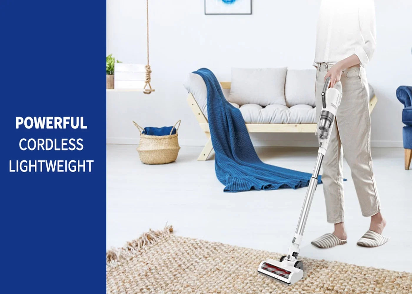 Cordless Vacuum 4-in-1 Lightweight Stick Vacuum Cleaner for Carpet, Hard Floors, Pet Hair - H21