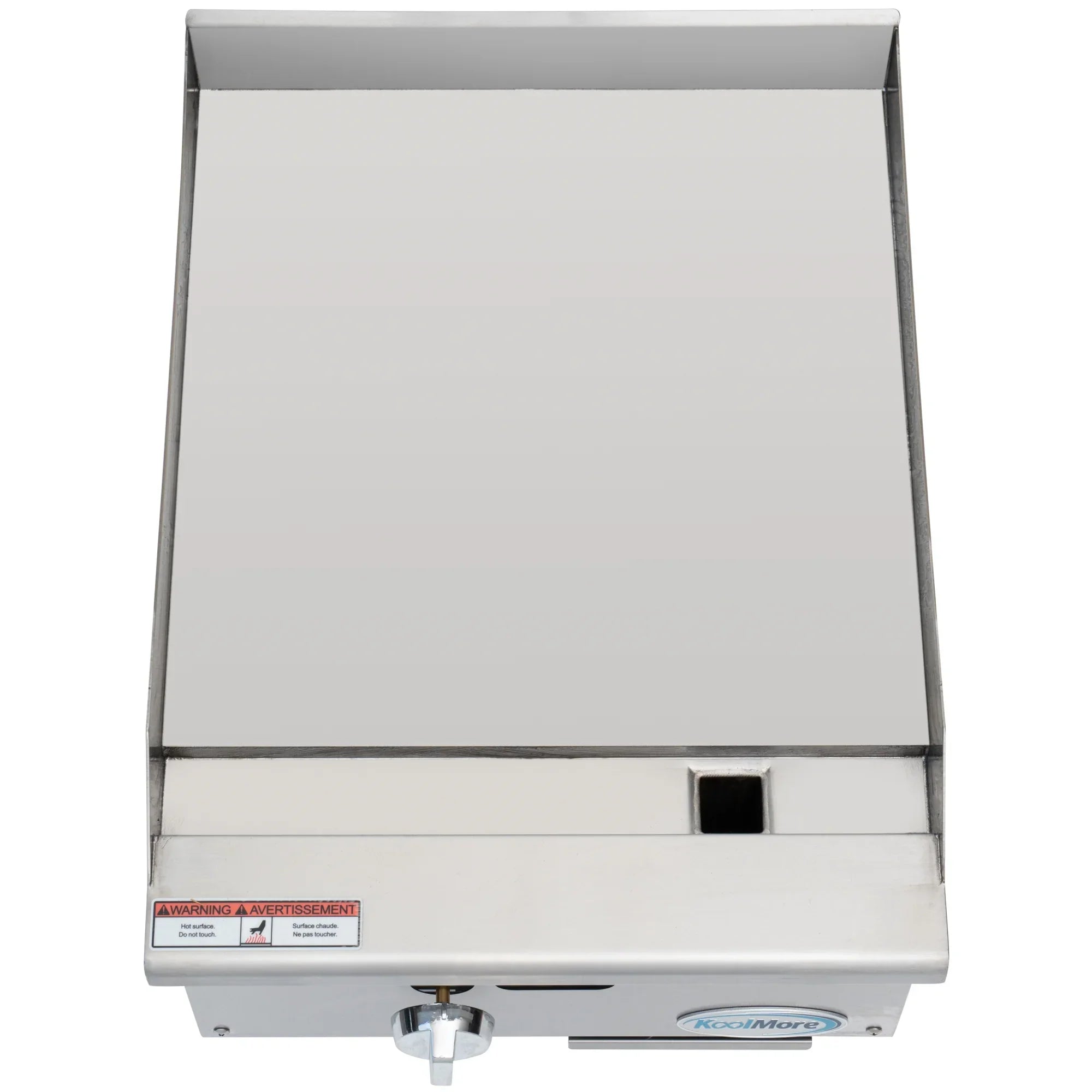 18 in. Natural Gas 1-Burner Griddle with 30,000  in Stainless-Steel (-GG1-18M)