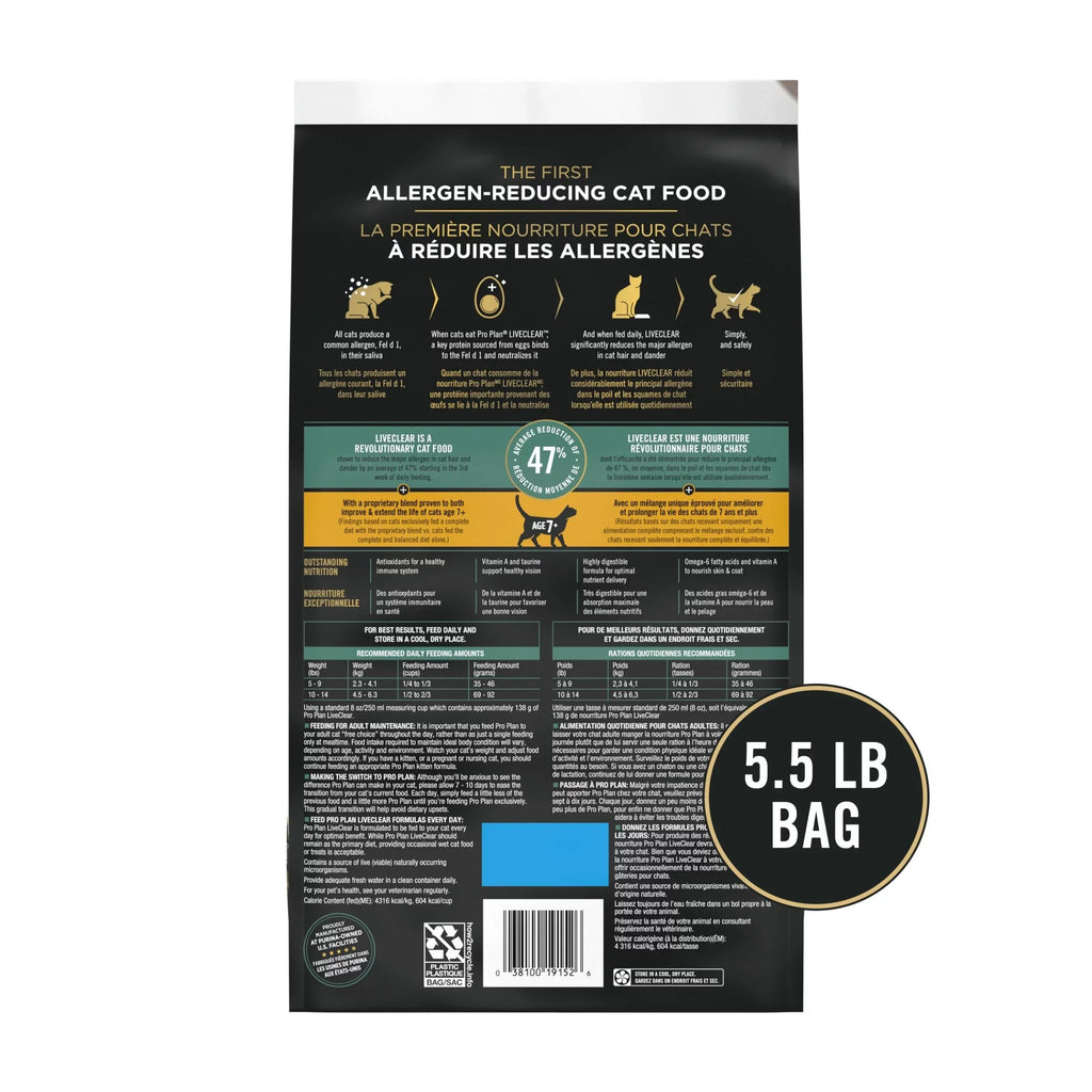 Purina Pro Plan LiveClear Prime Plus Formula Chicken Dry Cat Food, 5.5 lb Bag