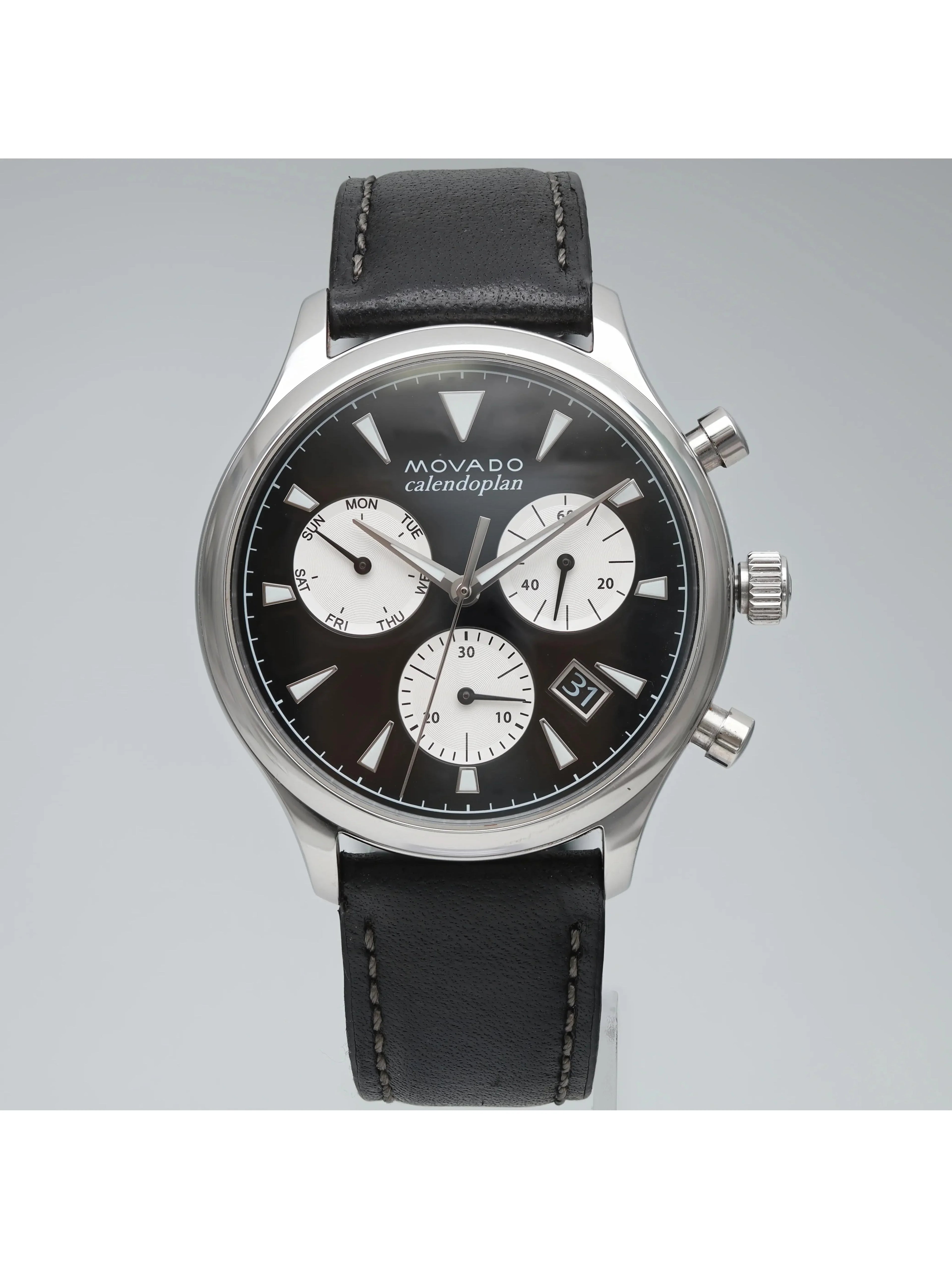 Movado Heritage Steel Black Dial Quartz Men Watch 3650005