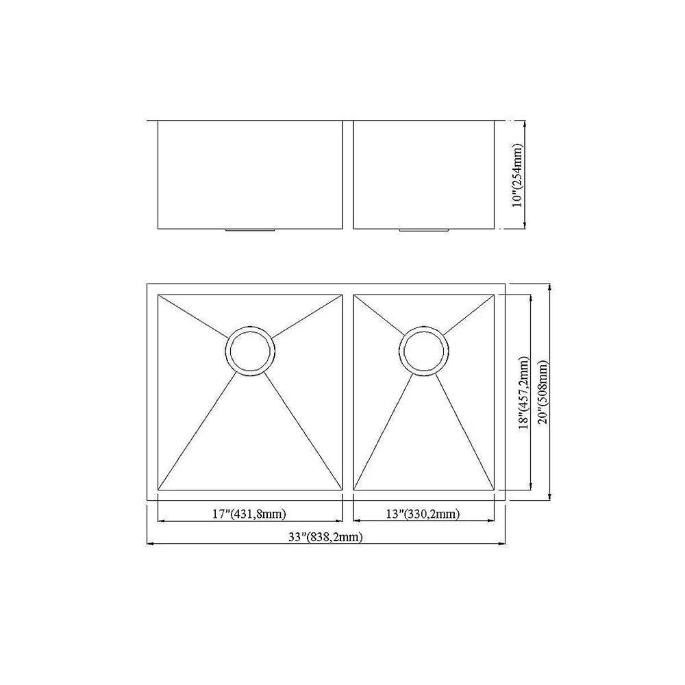 Dowell Undermount Kitchen Sinks Handcrafted Series-6002 3320