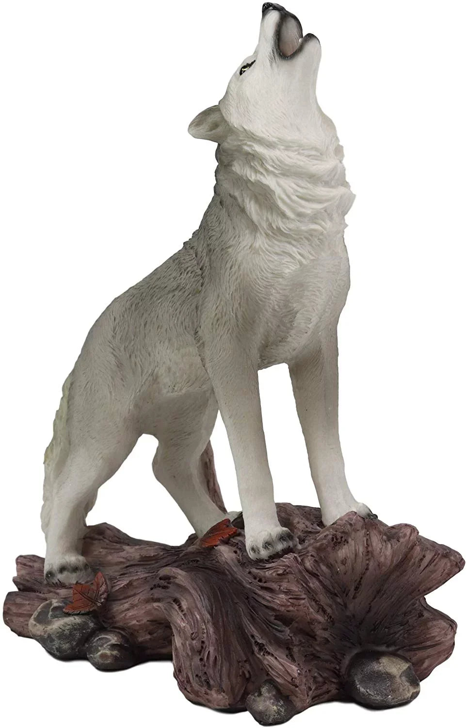 Large Cries Of The Night Howling Alpha Gray Wolf Statue 12"H Spirit Wolves Decor