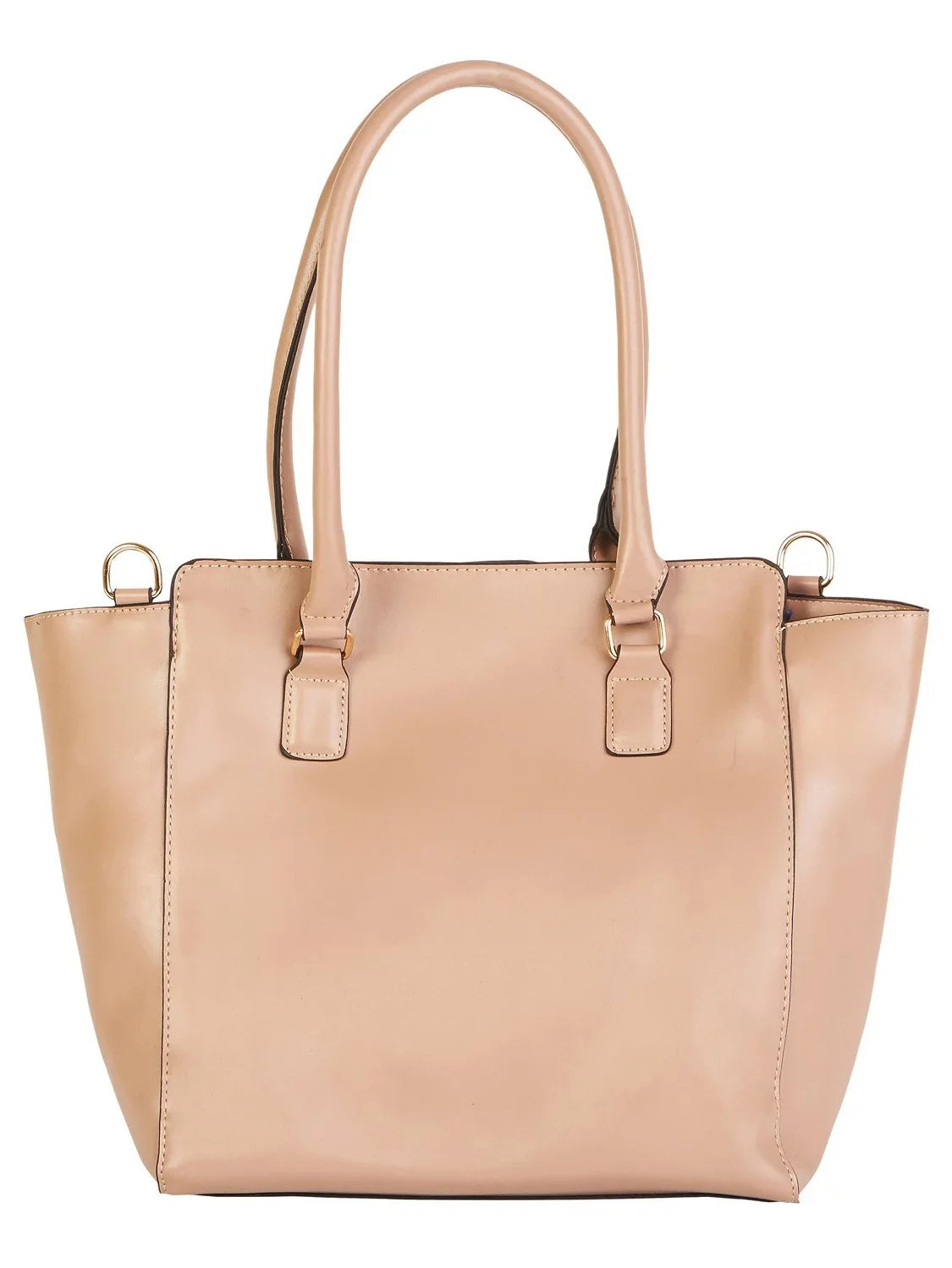Beaute Bags Gold Studded Large Shopper Adult Women Handbag Vegan Leather (Taupe/Beige)