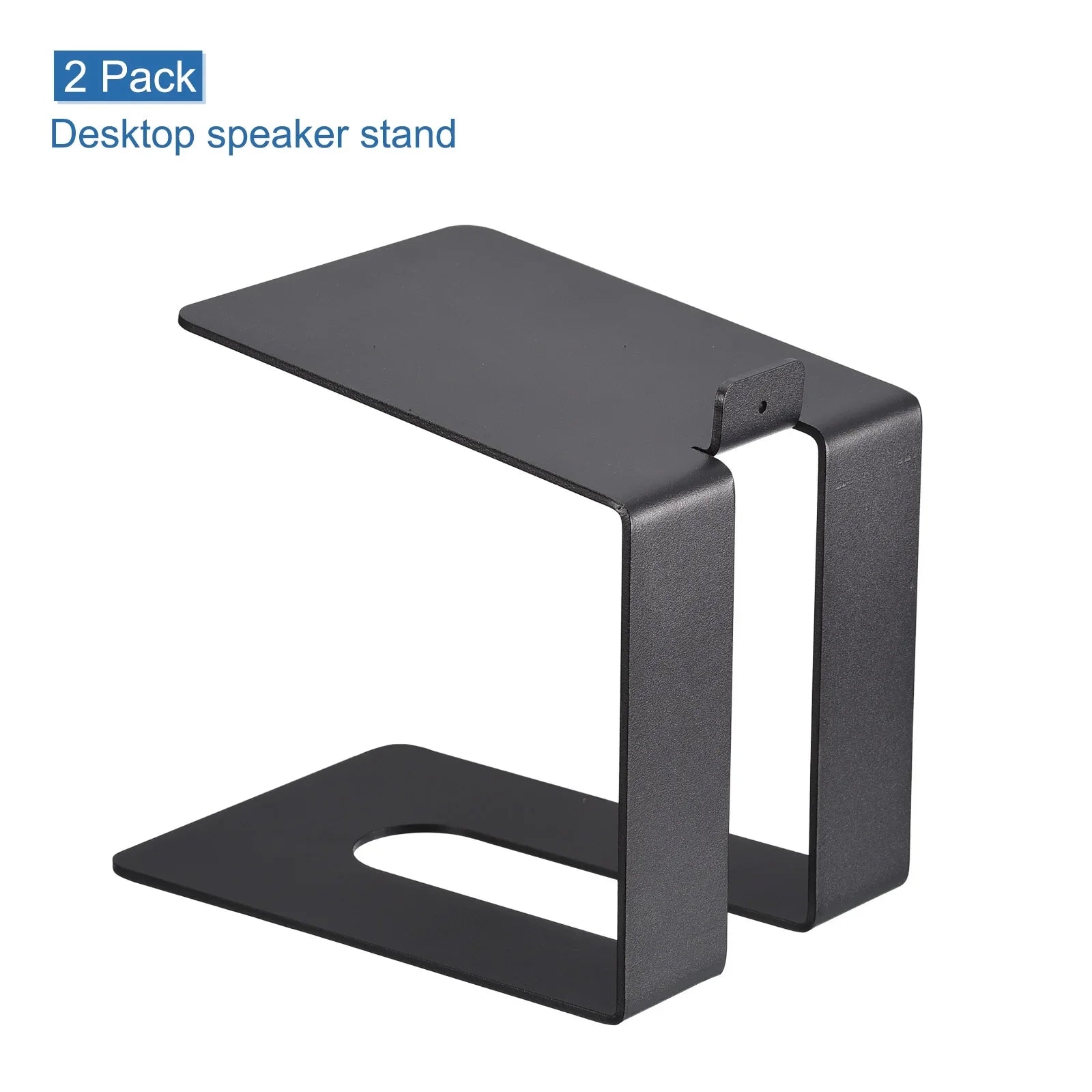 Uxcell Desktop Speaker Stands, Metal Desk Speaker Stands Support Studio Speaker Bookshelf Stand Black Pack of 2