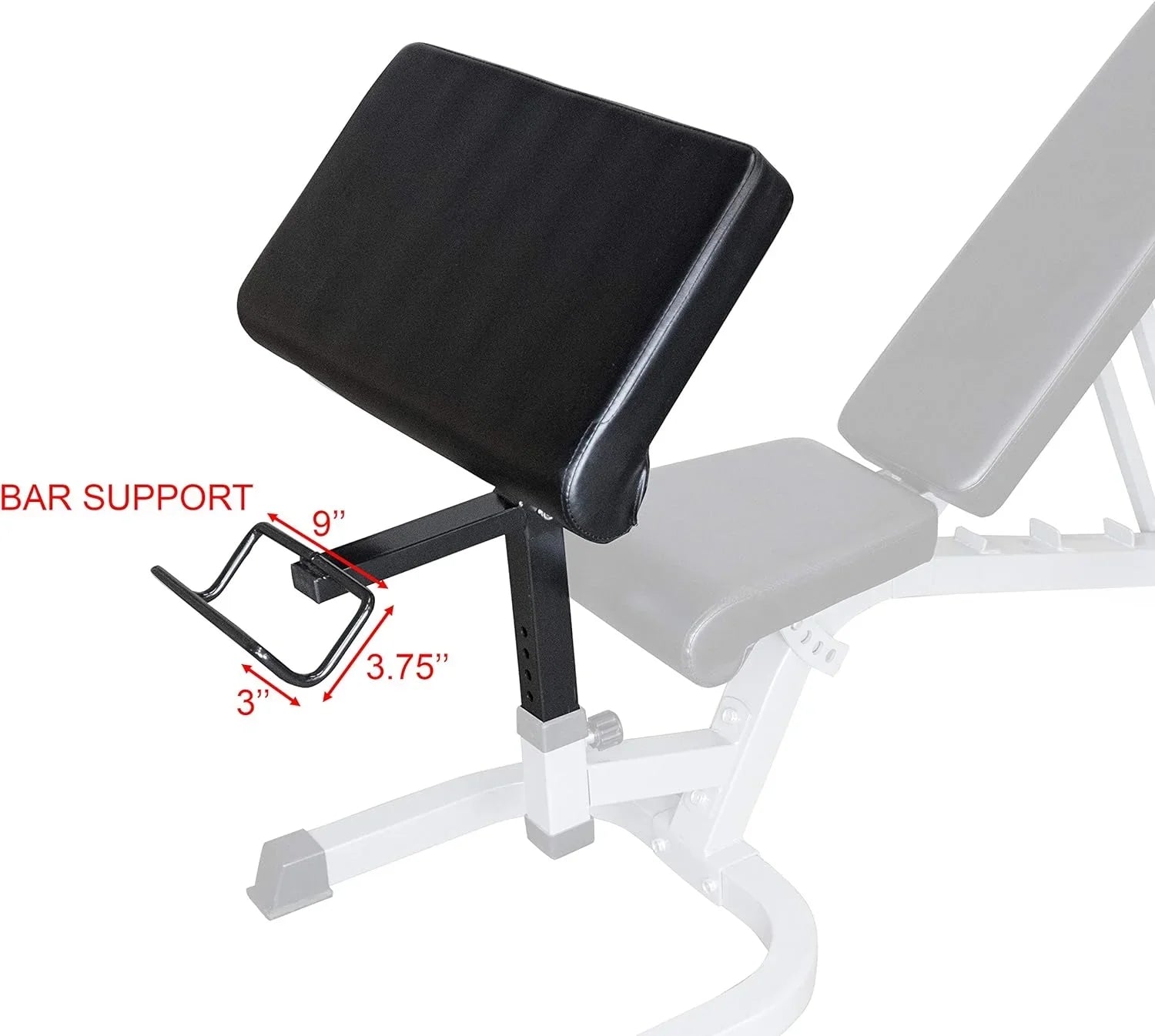 '-2 Preacher Curl Bench Attachment For Use W/Benches Only