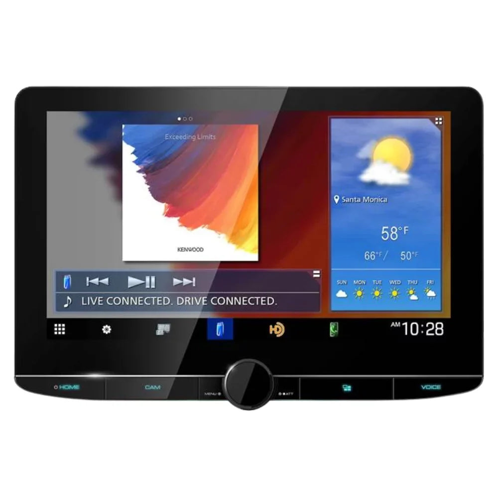 New Kenwood DMX1057XR 10.1" Multimedia Receiver & -N520 Full  Dashboard Camera