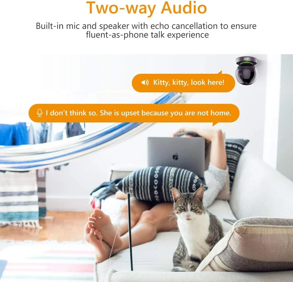 Imou Security Camera Indoor 1080P WiFi Camera (2.4G Only) 360 Degree View Smart Camera with Night Vision, 2-Way Audio, Smart Tracking, Sound Detection, Spotlight & Siren and Ethernet Port, Rex 2MP