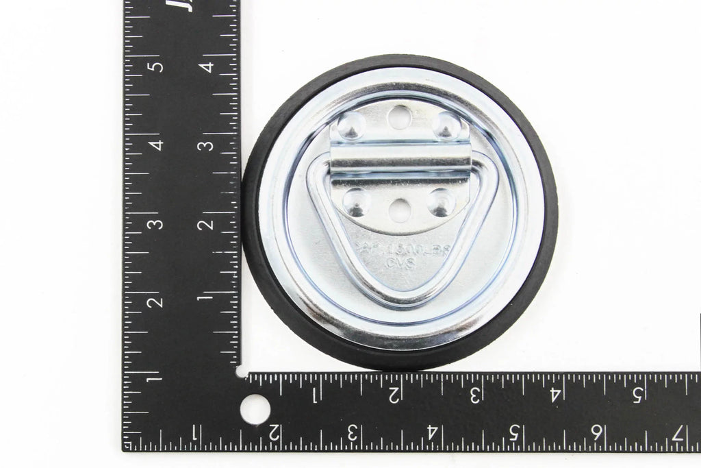Red Hound Auto 8 Surface Mount D Rope Ring 1/4 inches Tie Down Truck Trailer Cargo Van Point 4 inches Round
