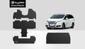 ToughPRO - Full Set with Cargo Mats Compatible with  Odyssey - All Weather Heavy Duty (Made in ) - Black Rubber - 2015