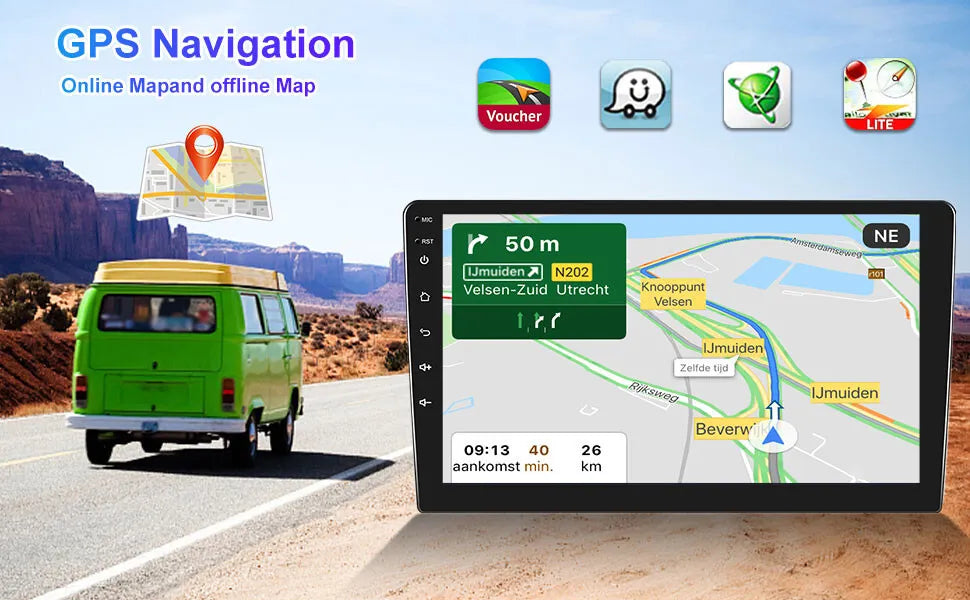 9" 1280*720  2+32GB Android 13 Apple CarPlay Car Stereo Radio  Navi Fit Hummer H3 2005-2010