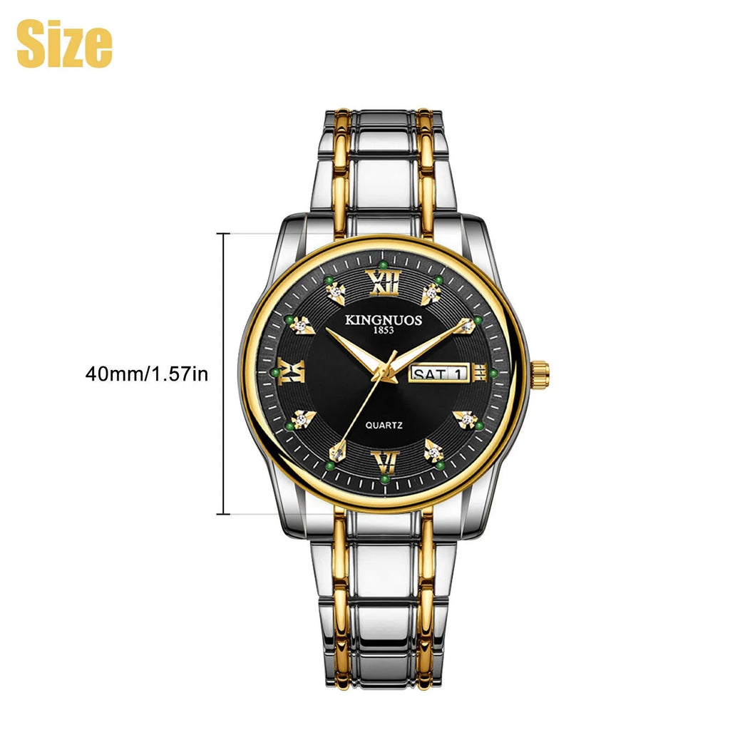 Men's Watch Relojes De Hombre Stainless Steel Quartz Classic Luminous Waterproof