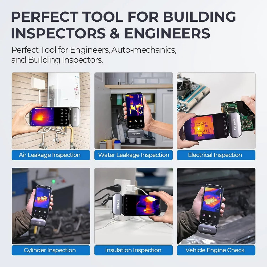 TC002 Thermal Camera for iOS (iPhone & iPad) 256 x 192  High Resolution Thermal Imaging Camera, 40mk Thermal Sensitivity -4F~1022F Temperature Range