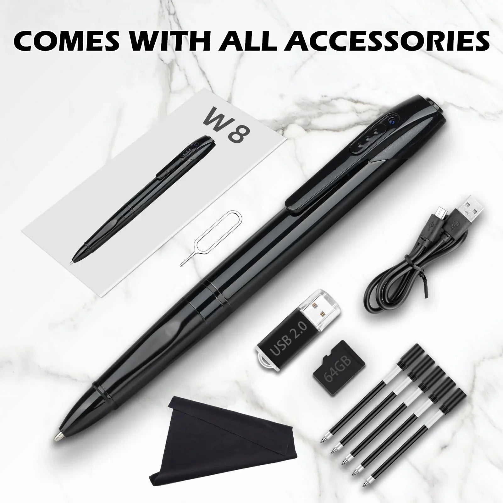 64G Camera Video Recorder  ,Camera Motion Activated ,Nanny Cam ,Small Security Camera for Home and Office ,Camera no WiFi Needed