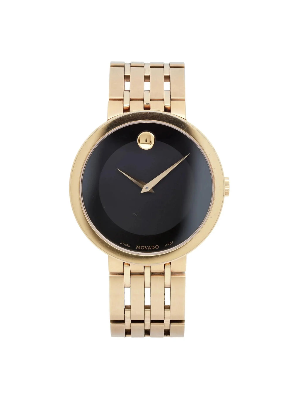 Movado Esperanza Museum 39mm Steel Black Dial Quartz Men's Watch 0607059