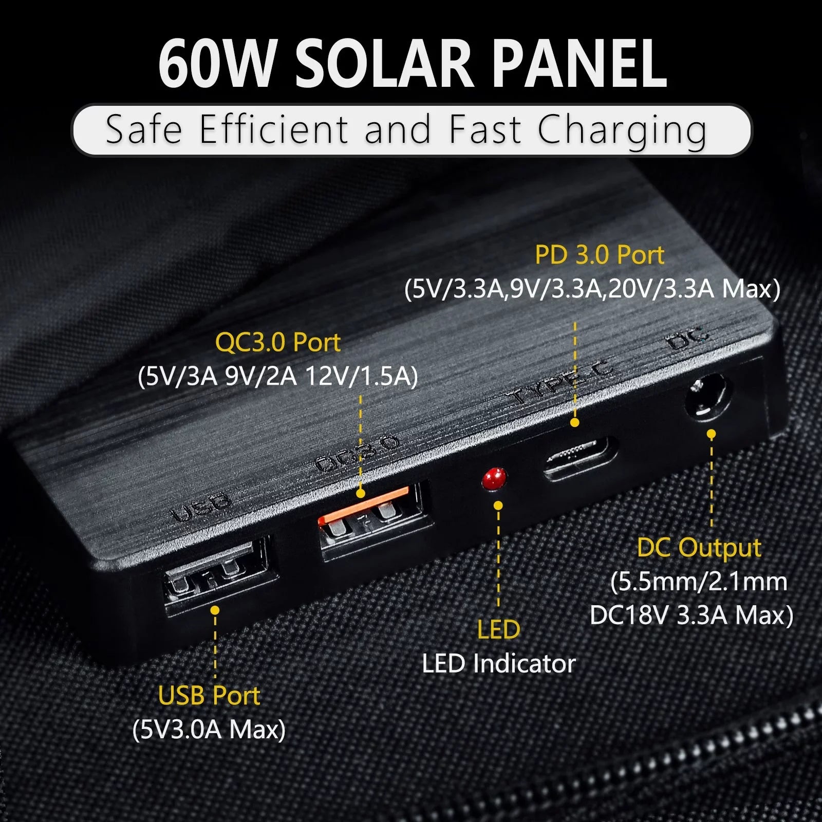 Utility 300W Portable Power Station with 60W Foldable Solar Panel Generator Kit
