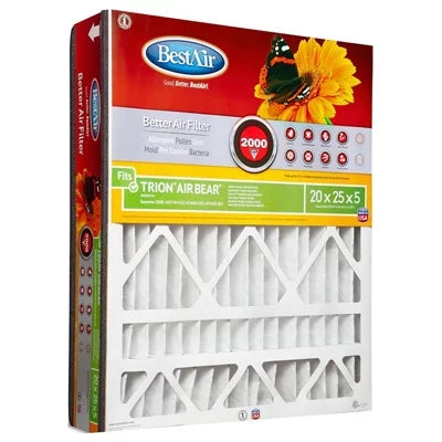 20" x 25" x 5" Air Bear Filter Electrostatically Charged Media Fits, Each