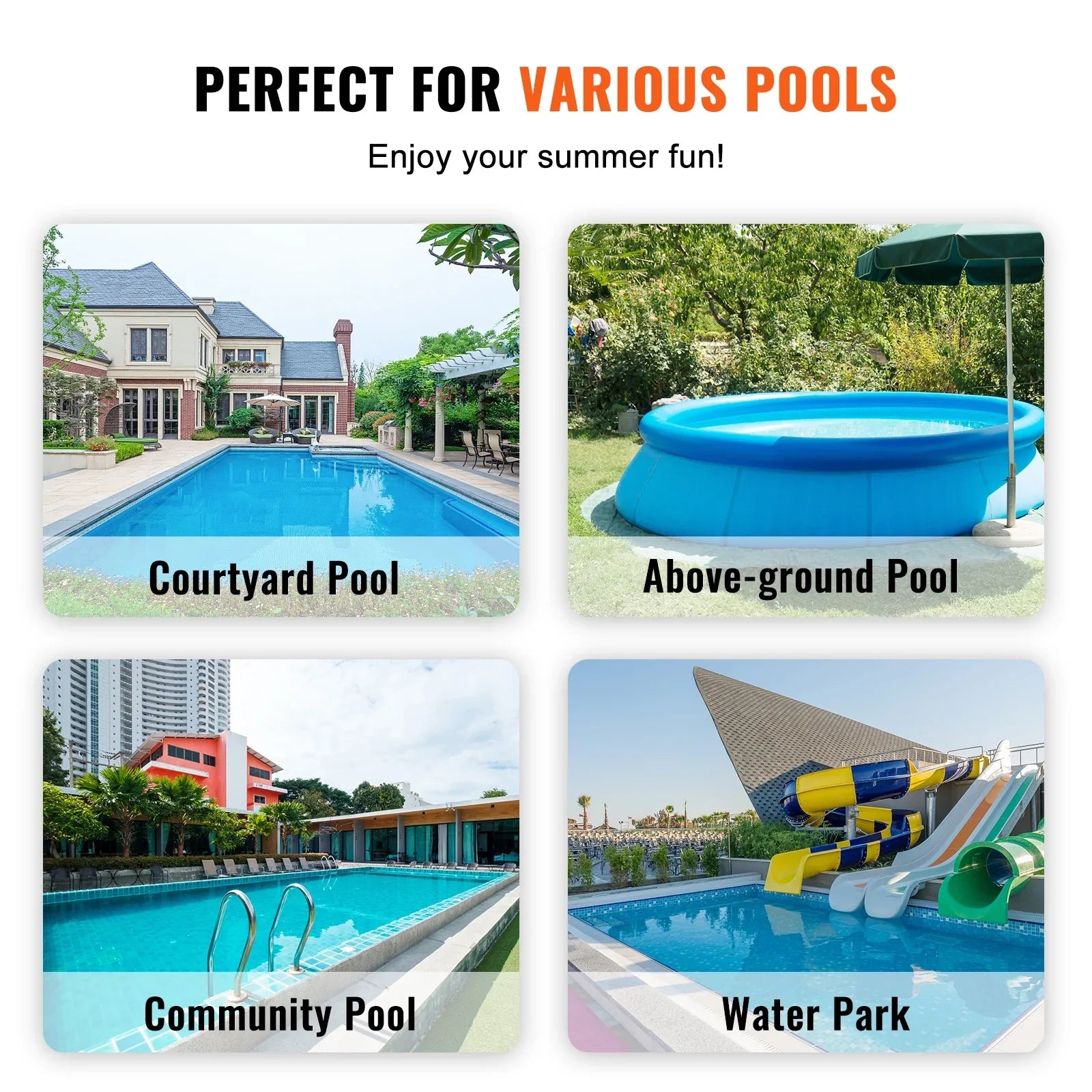 12" 6-Way Valve Sand Filter Above Ground with 1/2HP Swimming Pool Pump 3000GPH Flow
