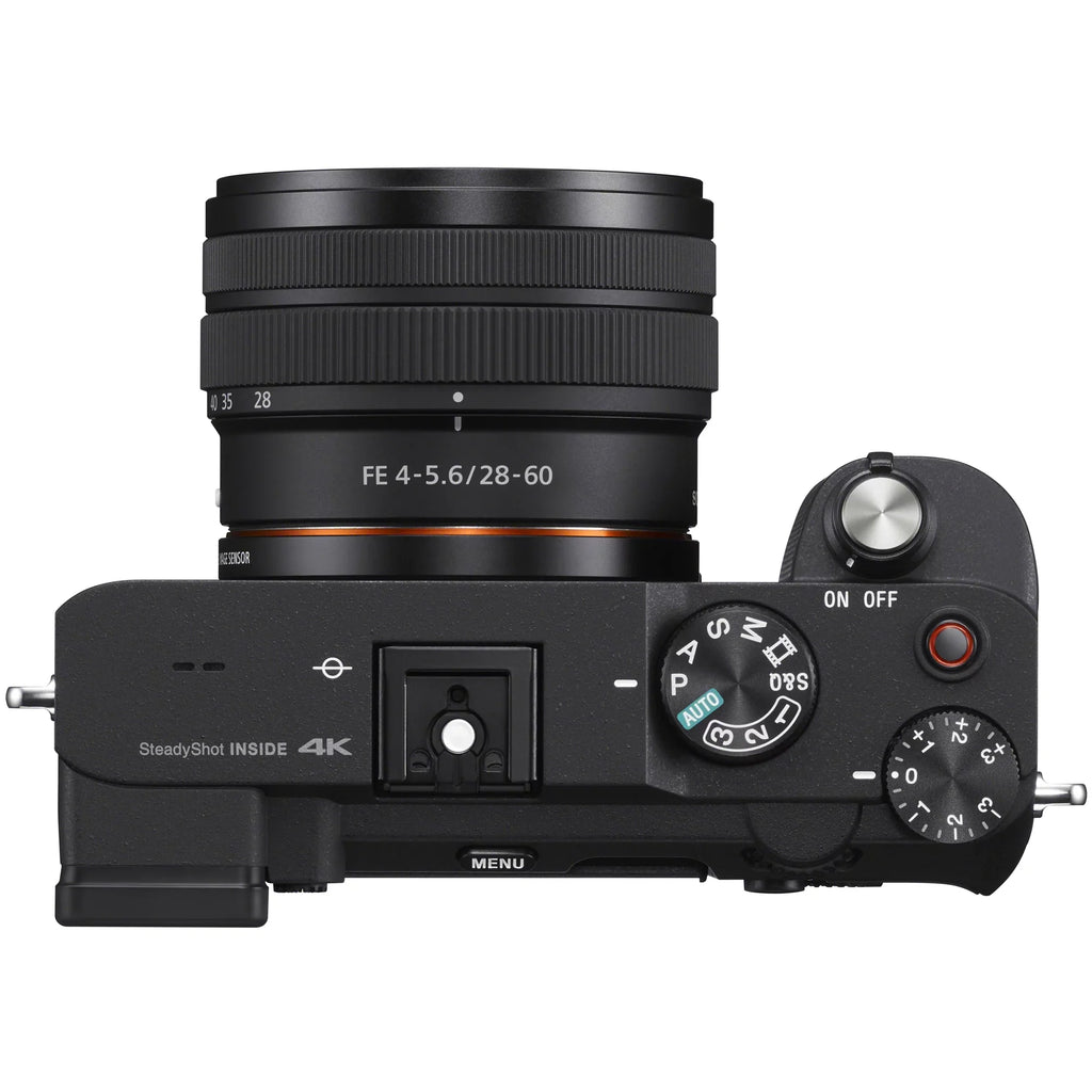Sony a7C Mirrorless Full Frame Camera Body with 28-60mm F4-5.6 Lens Black ILCE7CL/B Bundle + Vlogger Kit ACCVC1: -VPT2BT Shooting Grip w. Wireless Remote + 2x Battery + Deco Gear Bag & Accessories