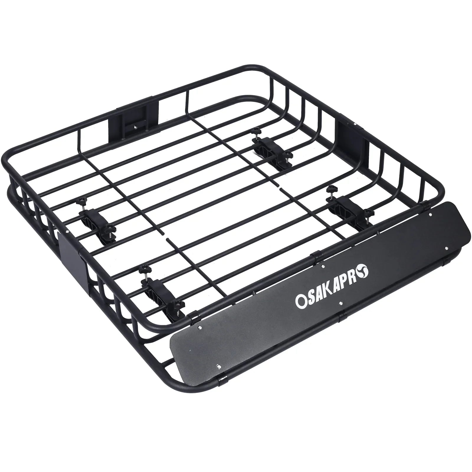 Universal Fit Black Steel Top Mount Roof Rack 43" Heavy-Duty Steel Weatherproof - Rooftop Cargo Carrier Basket