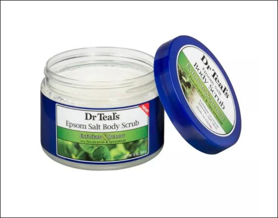 Dr Teal's Exfoliate & Renew Eucalyptus & Spearmint Epsom Salt Body Scrub, 16 oz (Pack of 6)