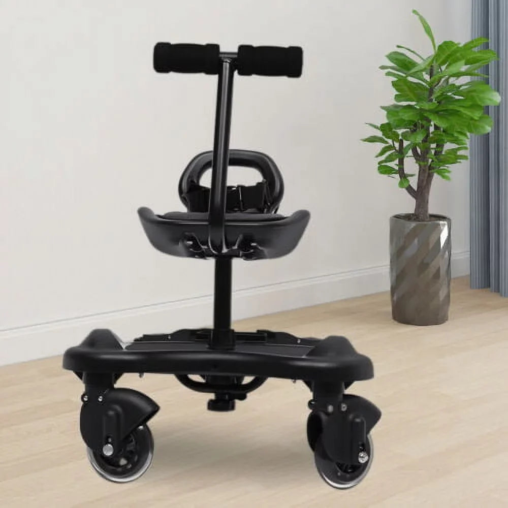 Child Rider Stroller Attachment w/ Saddle Seat+Standing Platform Buggy Board
