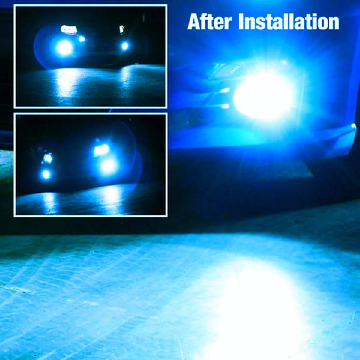 9005+H8/H9/H11 for Ford Explorer 2011-2015 Ice Blue Led Headlights Bulb Fog Light,,C07