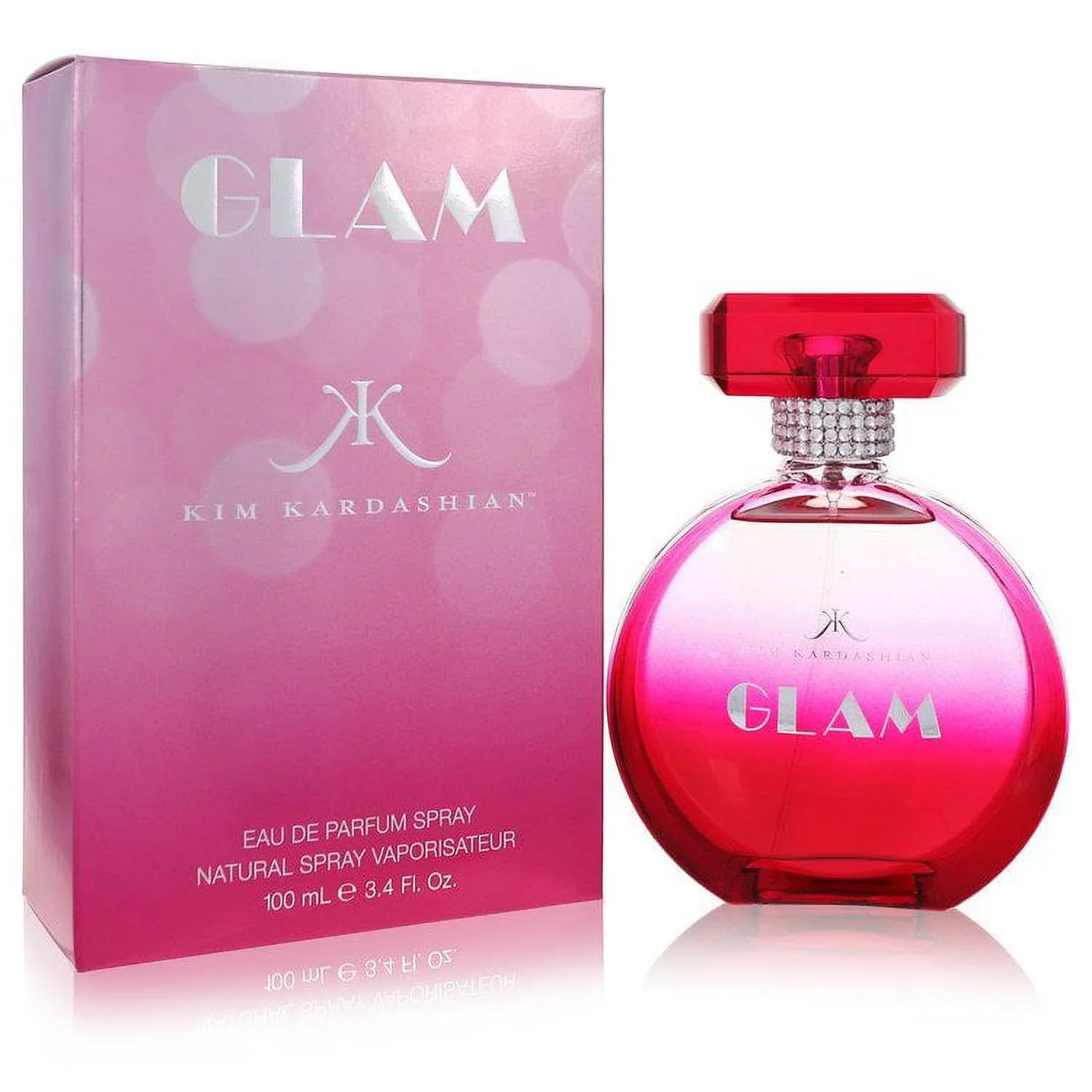 Kim Kardashian Glam by Kim Kardashian Eau De Parfum Spray 3.4 oz for Female