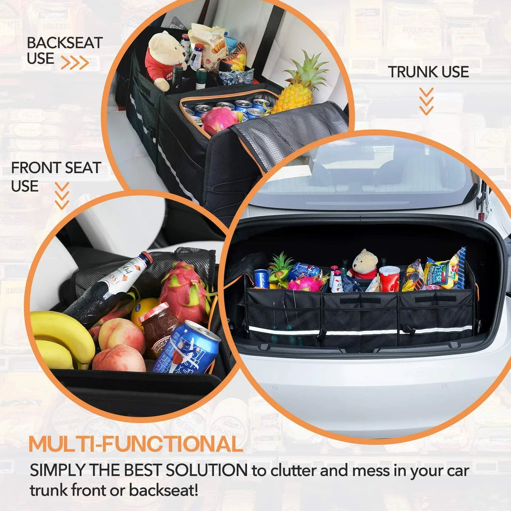 Car storage box large capacity foldable car trunk storage bag