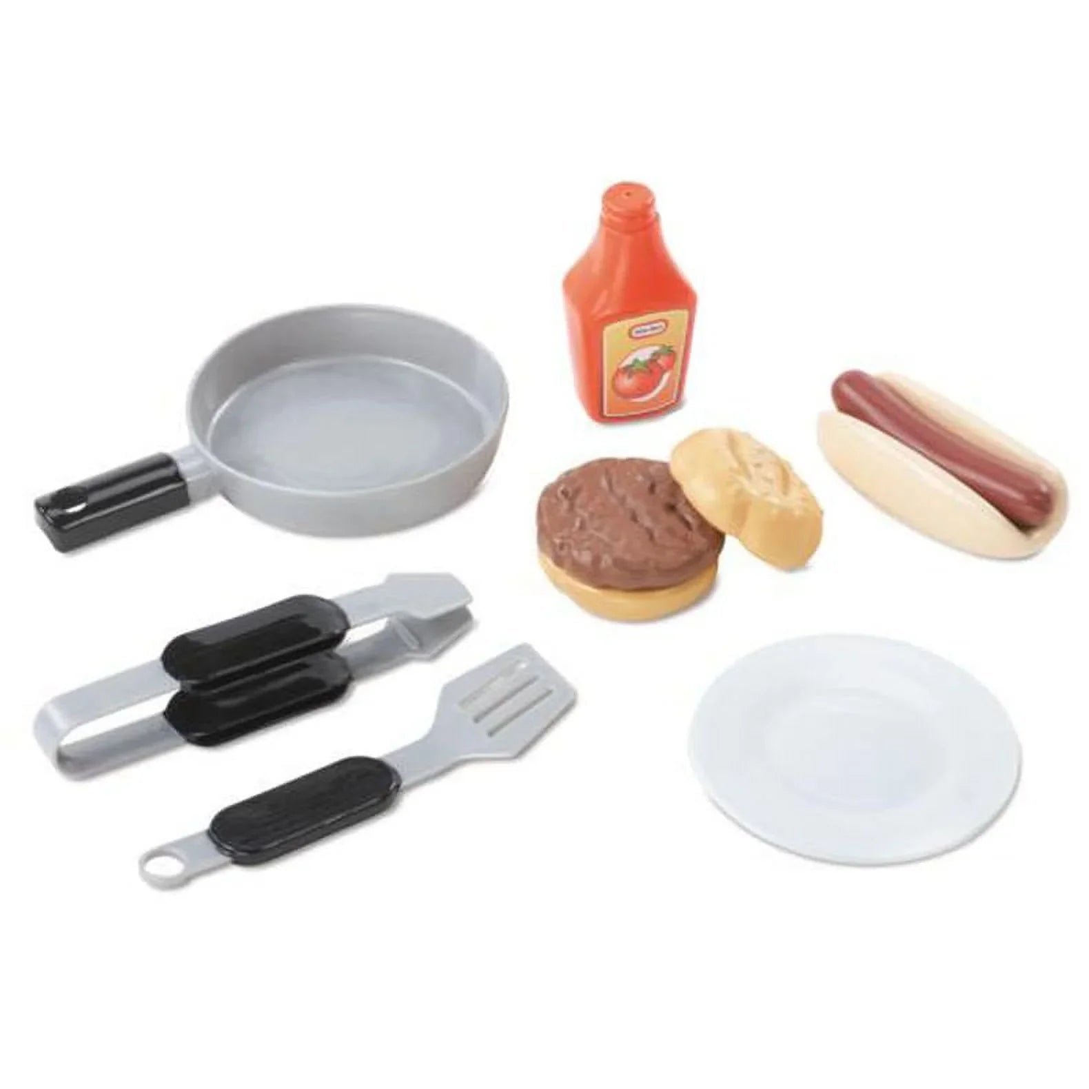 Little Tikes Cook 'n Grow  Grill 8-Piece Pretend Play Kitchen Toys Playset, Gray, For Kids Toddlers Boys Girls Ages 2 3 4+