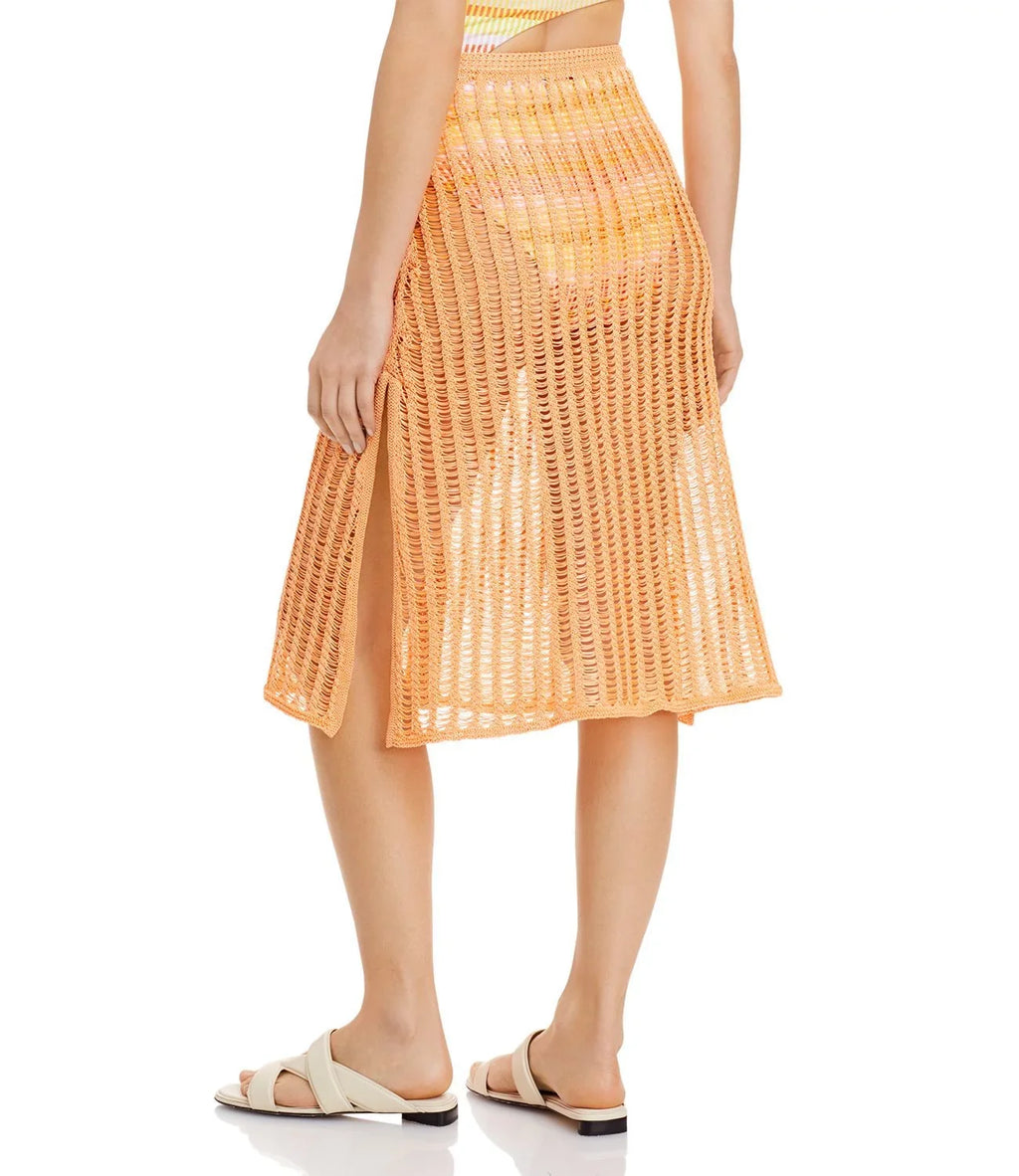 Solid & Striped Vivienne Cover Up Skirt, Orange, Orange, X-Large