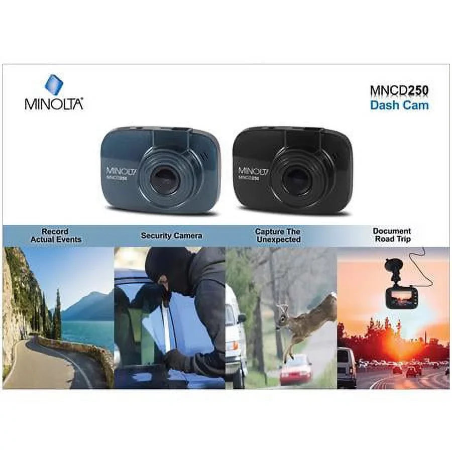 MNCD250 Full  12MP 2.2"  Screen Dash Cam, Black