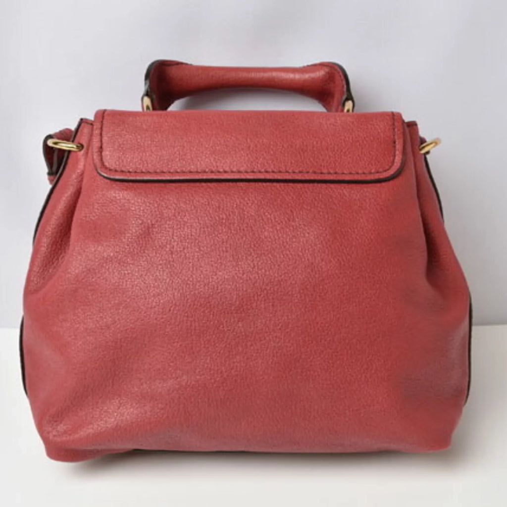 Pre-Owned Chloé Chloe handbag shoulder bag 2way  Elsie leather Bordeaux (Good)