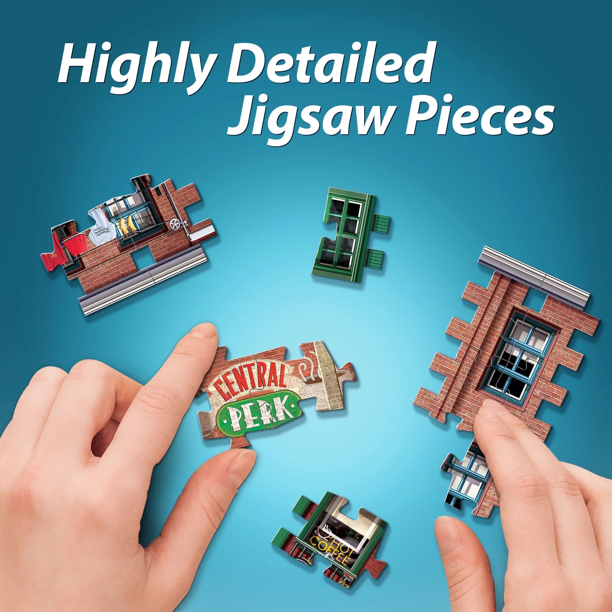 Wrebbit 3D - Friends  Series Central Perk Coffee Shop 440-Piece 3D Jigsaw Puzzle