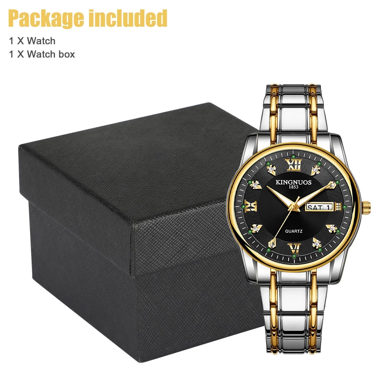 Men's Watch Relojes De Hombre Stainless Steel Quartz Classic Luminous Waterproof