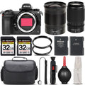 Nikon Z6  Mirrorless with 50-250mm f/4.5-6.3  Lens + 24mm f/1.8 S Lens + 64GB Storage +  Filter + Backup Battery + Case + Cleaning Kit - International Version