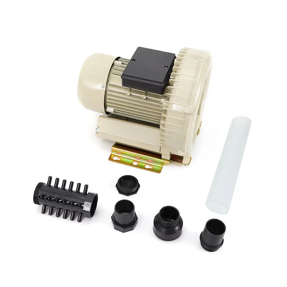 Miumaeov 110V 370W Industrial Air Pump Blower Aquarium Hydroponics Aquaculture Fish Pond High Pressure Air Blower