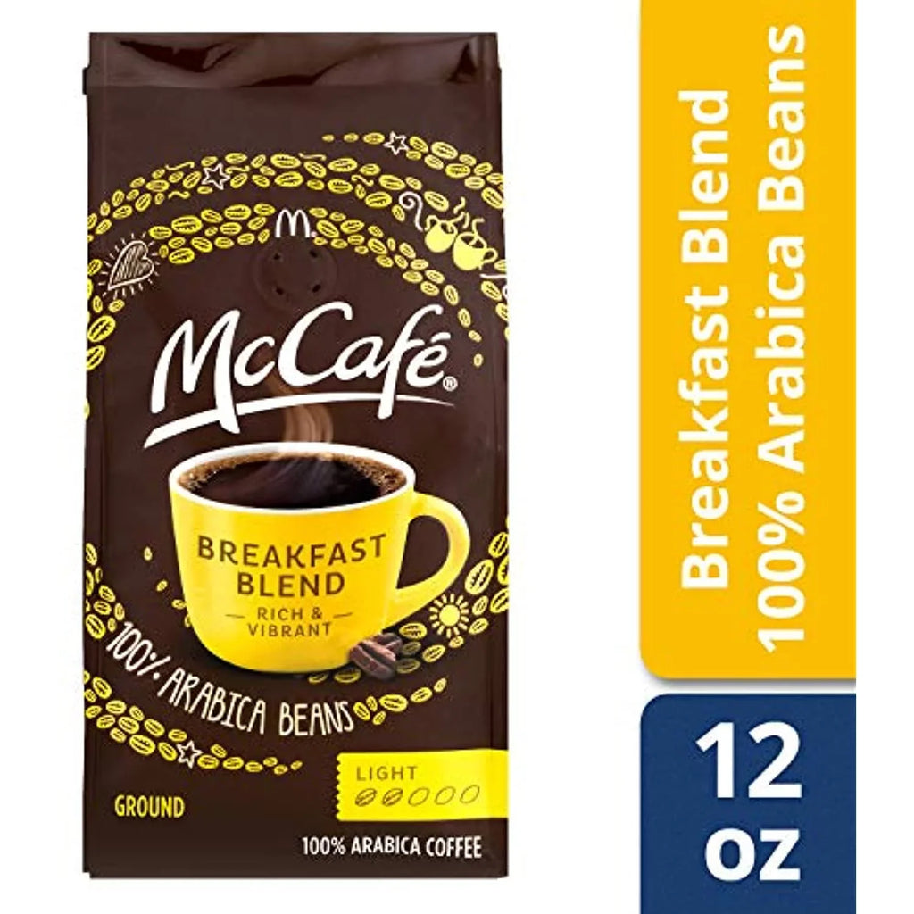 Mccafé Breakfast Blend Light Roast Ground Coffee (12 Oz Canisters, Pack Of 6)