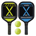 Franklin Sports Pickle Ball Paddle and Pickle Ball Starter Set - Includes 2 Aluminum Pickle Ball Paddles and 2 Franklin X-40 Pickle Balls -  App roved