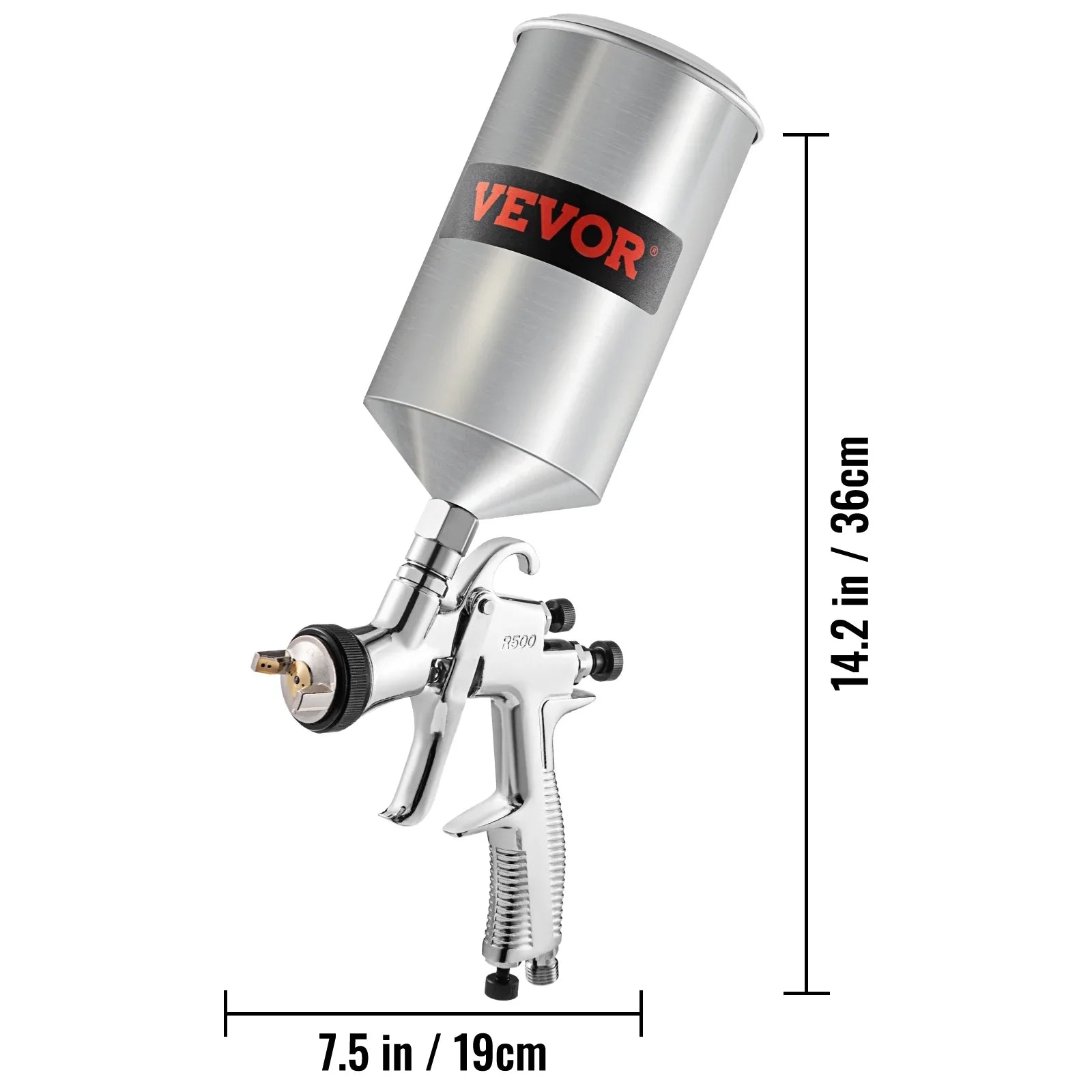 Air Spray Gun Kit Paint Gun Gravity Feed  1.3/1.4/1.8 mm Nozzle